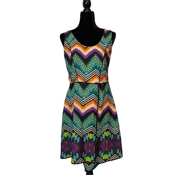 Bar III Chevron Print Dress - M - Picture 1 of 6